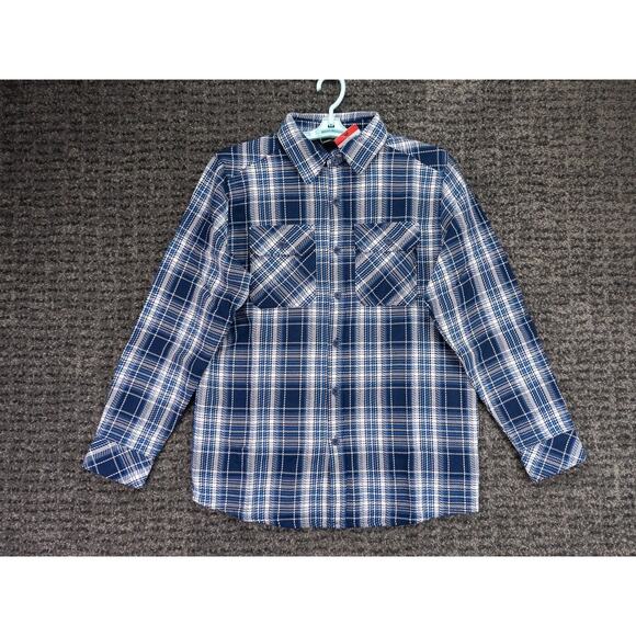 Pacific Trail Shirt Mens Medium Blue Plaid Blanket Flannel Cabincore NWT IO2-03 - Picture 1 of 14